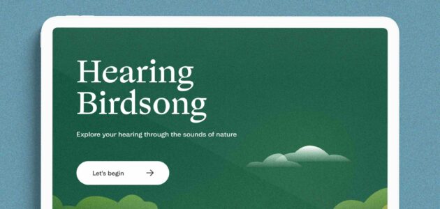 Hearing Birdsong - an app to support early hearing loss diagnosis  